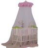 Toldo de cúpula decorativa de encaje de plumas rosas, dosel de malla transparente, transpirable y cómodo, cuna, mosquitera para bebés, favorita de las niñas