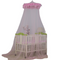 Cúpula decorativa de encaje de plumas rosadas, dosel de malla transparente, cuna transpirable y cómoda, mosquitera para bebés, favorita para niña