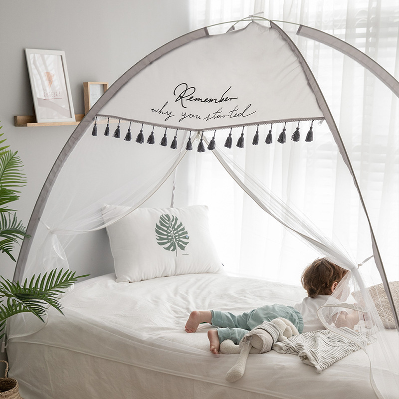 Colgando Cute Pop Up Mosquito Net Hermosa cama de bebé para niños con red