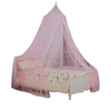 Cama con dosel de buena calidad estilo princesa cinta rosa mosquitera cortina