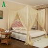 Elegante juego de dosel para cama con red protegida contra mosquitos con poste de cuatro esquinas, beige, Full/Queen/King