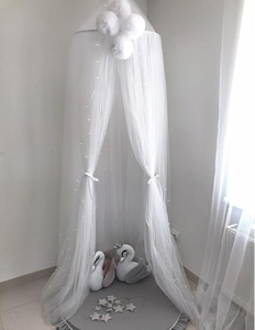 Tul Nursery Cuna Bed Play Canopy Acento perfecto para la habitación de la guardería