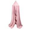 Rosa princesa luces Led algodón flor decorativa niños bebé niños cama cuna dosel regalo para niñas