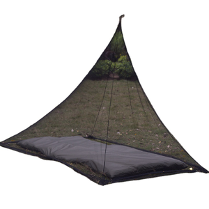Tienda antimosquitos de malla de poliéster de viaje de camping al aire libre trapezoidal doble práctica