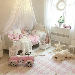 Comercio al por mayor de algodón cúpula redonda cama con dosel cama cubierta niños jugar carpa redes
