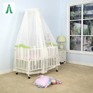 Toldo blanco modificado para requisitos particulares de la cama de la cubierta del pesebre de la red de mosquito de la malla para el bebé