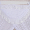 Red de cama de mosquito de dormitorio de hotel tamaño king rectangular de encaje de flor blanca de buena calidad para cama doble