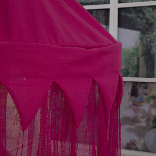 2020 diseño de moda corona decoración brillante rosa rojo colgante malla mosquitera