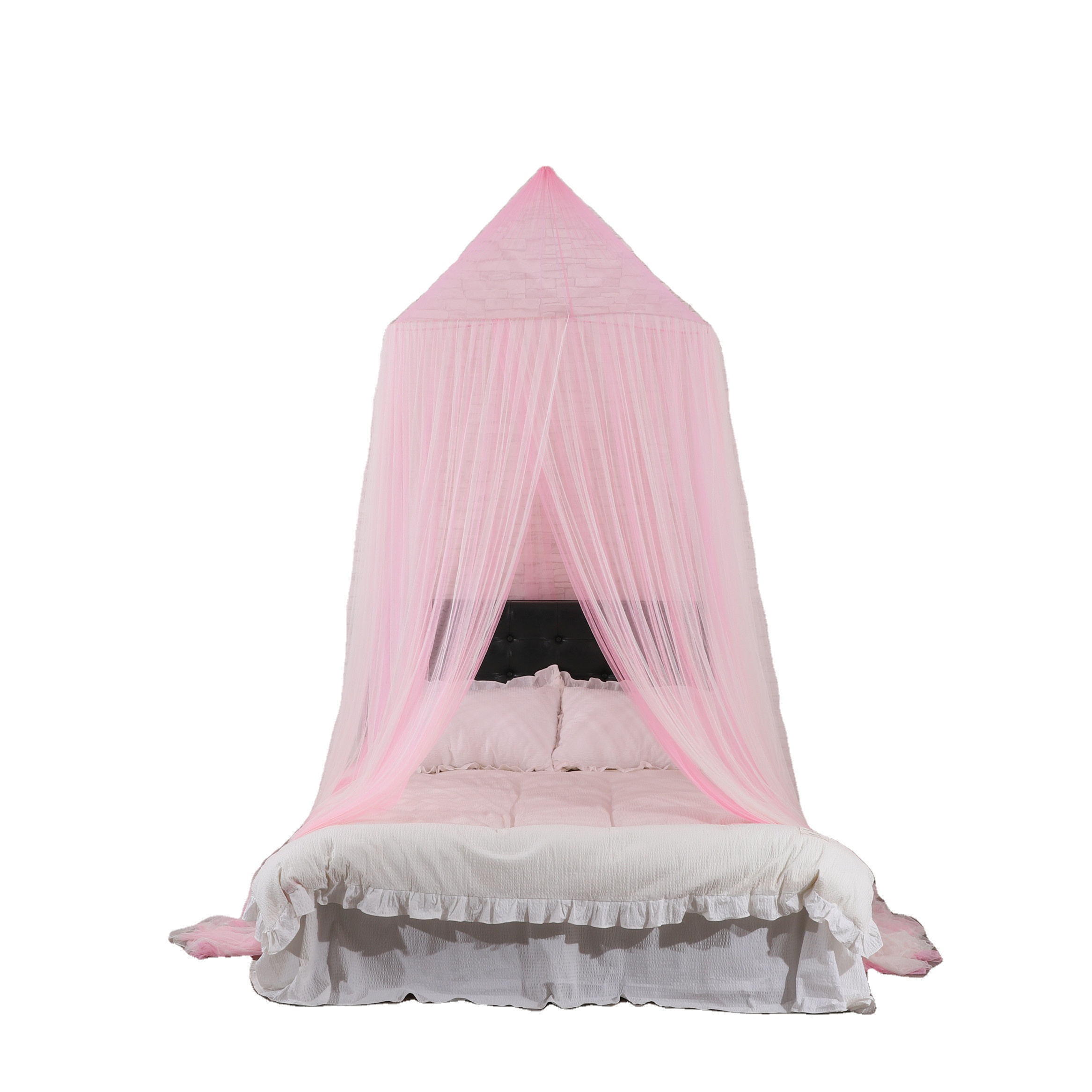 La mosquitera de alta calidad más popular, dosel de cúpula grande, red de cama doble, mosquitera de tamaño king, toldos de cama para niñas