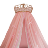 Nuevo estilo, corona dorada, lazo, multicapas, encaje, princesa, decorativo, niños, cama, dosel para niñas
