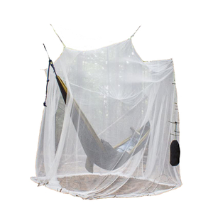Ultra grande 2 aberturas cortinas de red Camping y uso doméstico mosquitera con bolsa de transporte