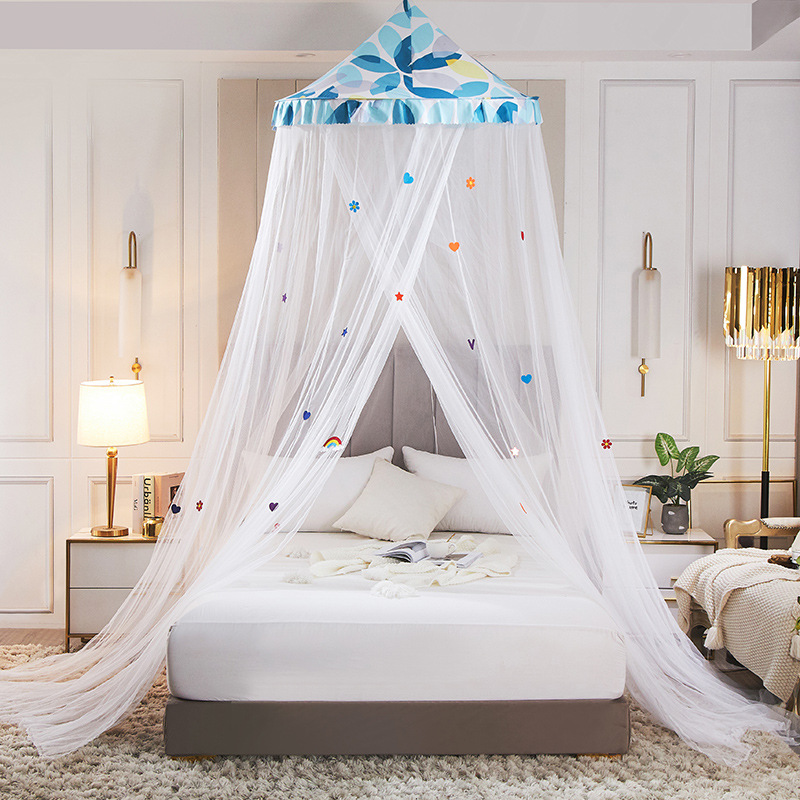 Nuevo diseño caliente niños adultos dormitorio cama dosel decorativo grande tamaño Queen Anti-mosquitos mosquitera colgante