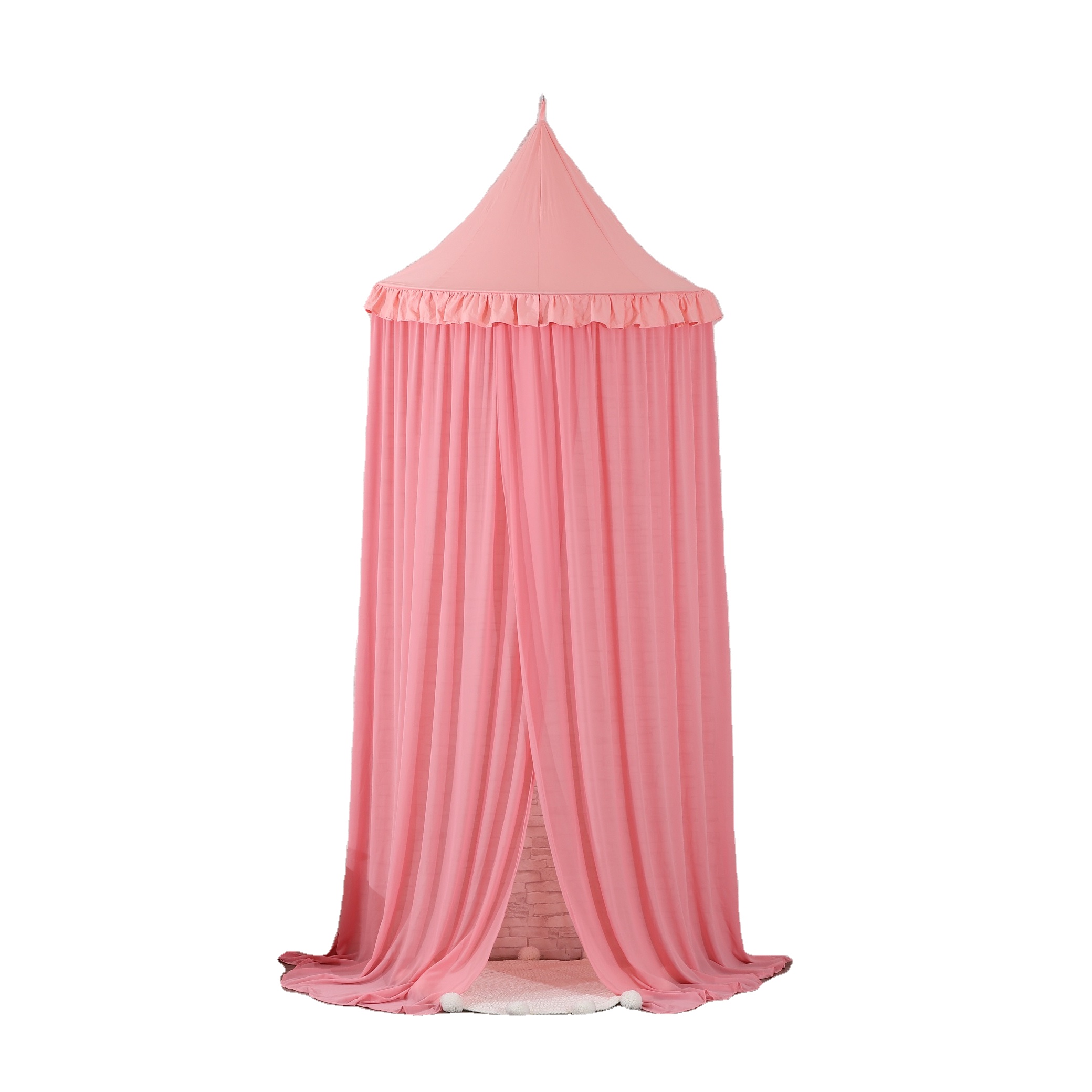 Nuevo diseño princesa mosquiteros media ronda con dosel para cama de noche para niñas