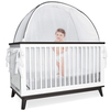 Cubierta de dosel para cama de cuna de seguridad para bebés, carpas emergentes para bebés con ventana de visualización