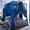 2020 piso de palacio de lujo de alta gama cifrado de tres puertas decoración de habitación interior cama tamaño King mosquitera cuadrada