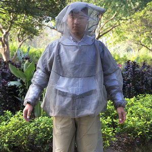 Chaqueta antimosquitos para acampar al aire libre, traje de cubierta completa con red para la cabeza