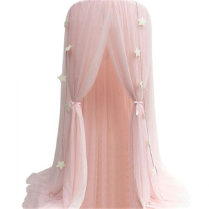 Cama de princesa para niños, dosel de cama para niños, cúpula redonda, tienda de juegos para interiores y exteriores con castillo