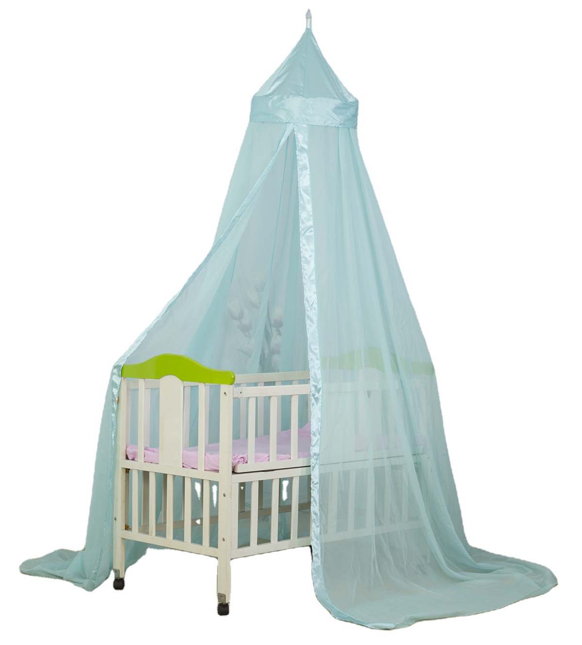 Mosquitera con dosel para cama de bebé manchada para decoración de casa colgante para niños y bebés