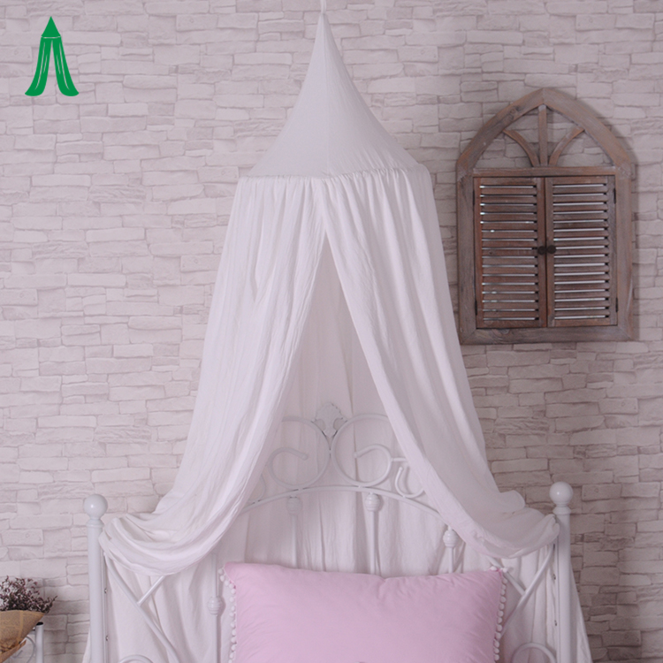 Decoración del hogar cúpula colgante algodón princesa niñas cama blanca dosel para niños