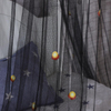 2020 nuevo producto negro 100% poliéster que crece en la cama con mosquitera Dark Firefly
