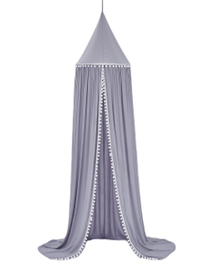 Cuna de bebé gris de buena calidad, bolas antimosquitos, mosquitera, juego para niños, juguetes, tienda, cama, dosel