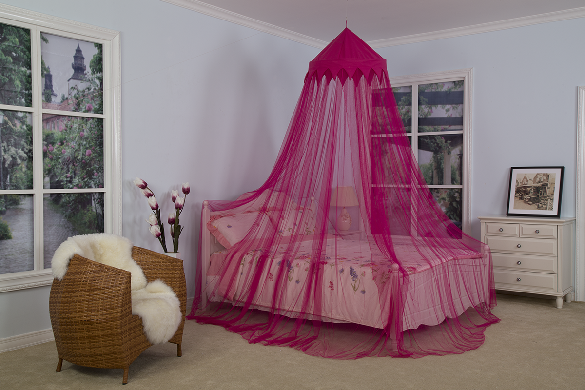 Gran oferta 2020, nuevo estilo, mosquitera colgante con corona rosa encantadora para mujer