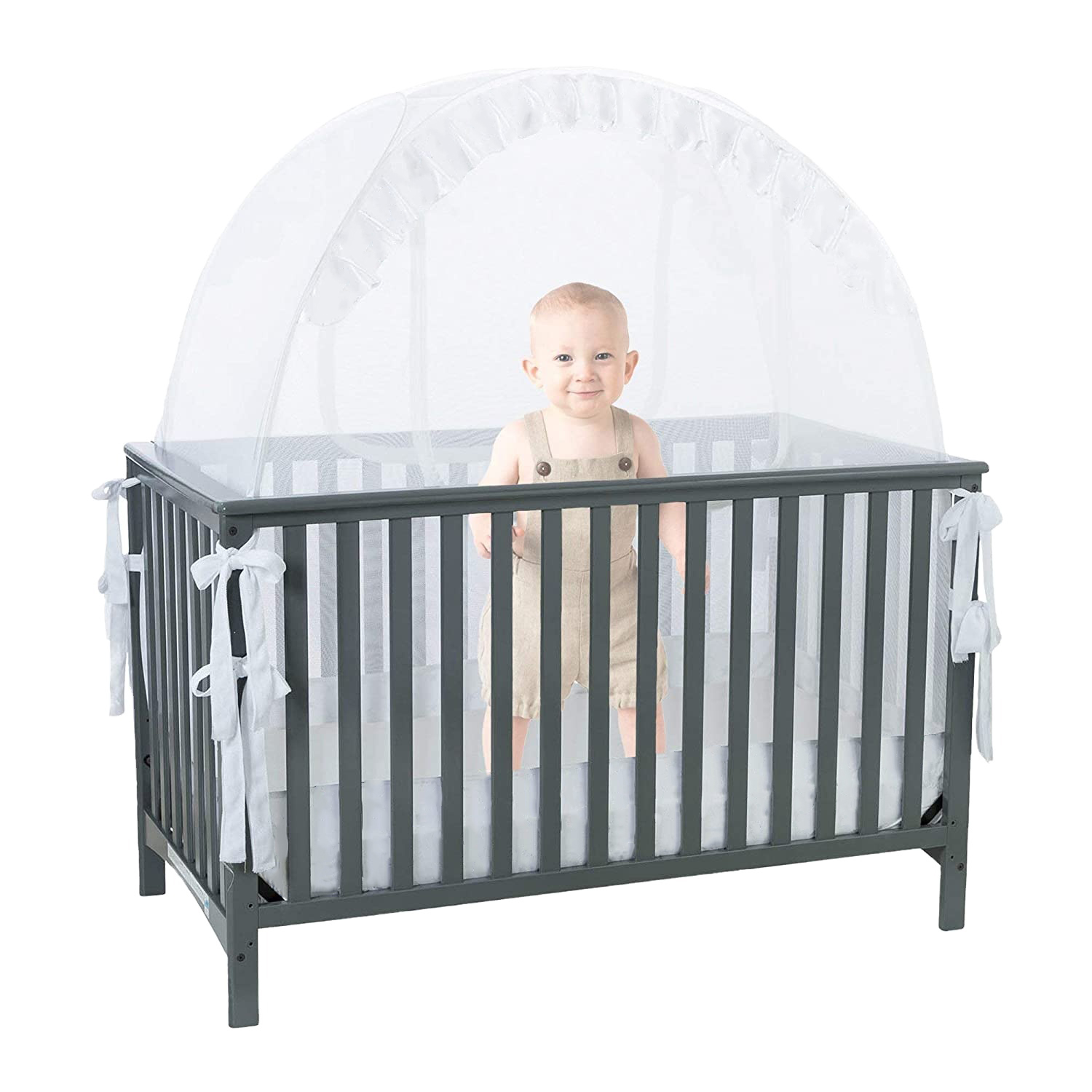 Pop-up Unisex Infant Cuna Carpa Cama de bebé Canopy Netting Cover Mosquito Net para bebé