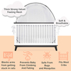 Cubierta de dosel para cama de cuna de seguridad para bebés, carpas emergentes para bebés con ventana de visualización