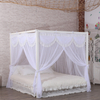 Nuevo diseño estilo princesa hermoso dosel de encaje malla interior decoración del hogar Red King Queen tamaño cama forma cuadrada mosquitera