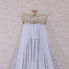 Cama cortina dosel mosquitera nuevo dos capas diseño de encaje suave princesa corona negro blanco Circular al aire libre Camping viaje completo