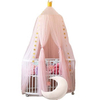 Venta al por mayor princesa 100% poliéster mosquiteros rosa cama cónica dosel
