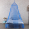 Nuevo diseño de poliéster azul cama dosel niñas colgando mosquitera con estrellas
