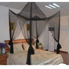 Mosquitera, dosel de cama con poste de 4 esquinas, instalación rápida y fácil para camas tamaño King Cortina de cama tamaño Queen grande (negro)